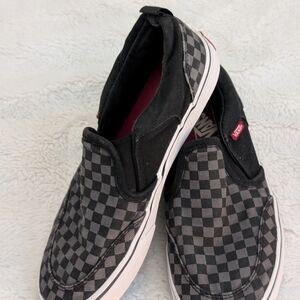 Good Condition: Vans Asher Checkers Black & Pewter Kid’s 5